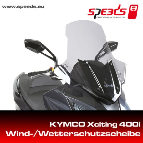 Windschutzscheibe für Kymco Xciting 400 cc 2013 Artikel dunkelgrau