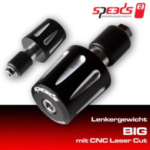 SPEEDS Lenkergewicht, Satz, schwarz/blank groß gef